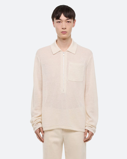HELMUT LANG LS Zip Polo Mens Apparel